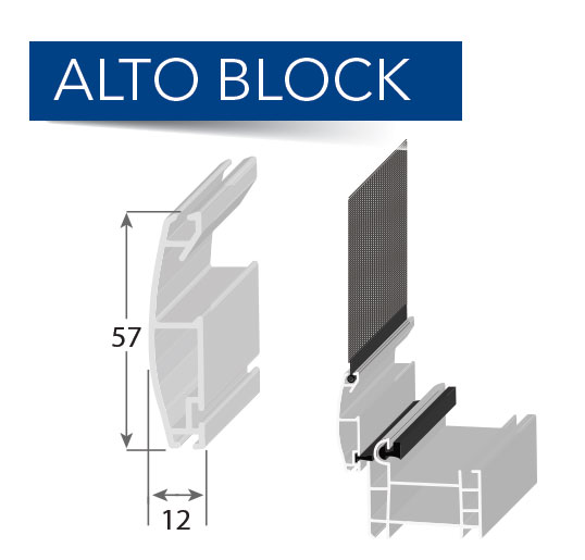 incassata 80 tapparella per alto block